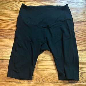 Pink Black Tie Dye Bike Yoga Shorts